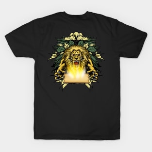 Awesome angry lion with a book T-Shirt